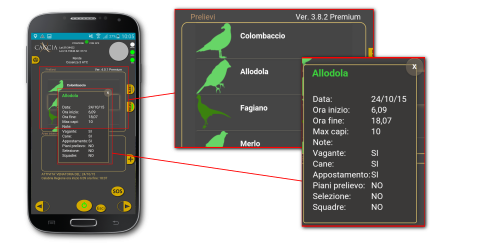 Specie cacciabili in realtime e offline